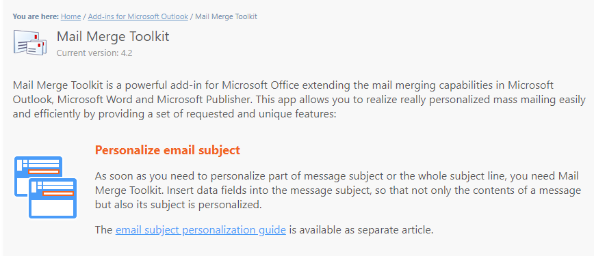 outlook mail merge toolkit